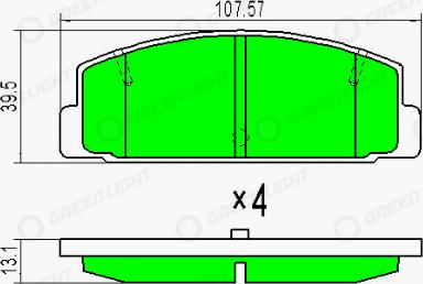 AutomotiveAdriado GLBP0088 - Комплект спирачно феродо, дискови спирачки vvparts.bg