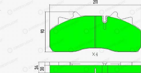 AutomotiveAdriado GLBP008HD - Комплект спирачно феродо, дискови спирачки vvparts.bg