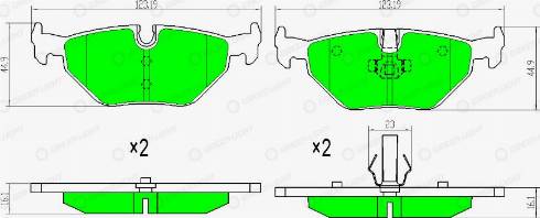 AutomotiveAdriado GLBP0036 - Комплект спирачно феродо, дискови спирачки vvparts.bg