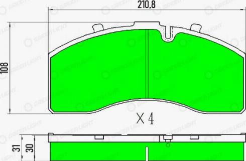 AutomotiveAdriado GLBP003HD - Комплект спирачно феродо, дискови спирачки vvparts.bg