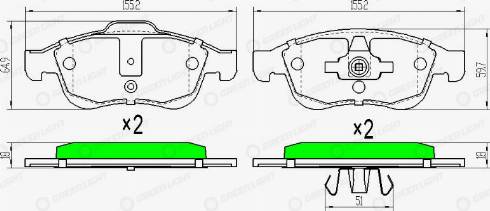 AutomotiveAdriado GLBP0026 - Комплект спирачно феродо, дискови спирачки vvparts.bg