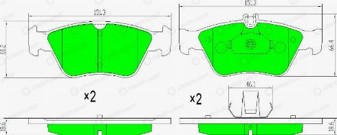 AutomotiveAdriado GLBP0073 - Комплект спирачно феродо, дискови спирачки vvparts.bg