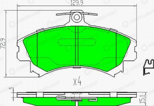 AutomotiveAdriado GLBP0144 - Комплект спирачно феродо, дискови спирачки vvparts.bg