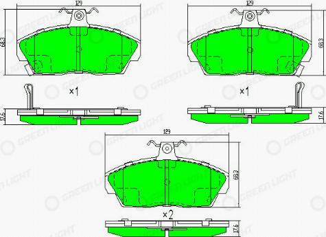 AutomotiveAdriado GLBP0140 - Комплект спирачно феродо, дискови спирачки vvparts.bg