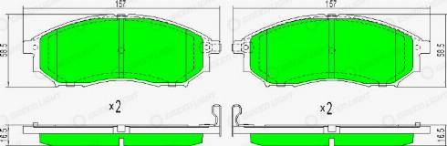 AutomotiveAdriado GLBP0150 - Комплект спирачно феродо, дискови спирачки vvparts.bg