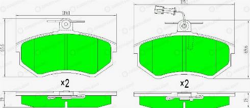 AutomotiveAdriado GLBP0151 - Комплект спирачно феродо, дискови спирачки vvparts.bg