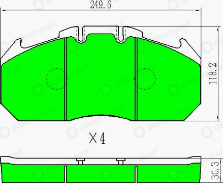 AutomotiveAdriado GLBP015HD - Комплект спирачно феродо, дискови спирачки vvparts.bg