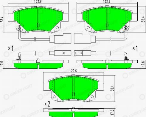 AutomotiveAdriado GLBP0168 - Комплект спирачно феродо, дискови спирачки vvparts.bg