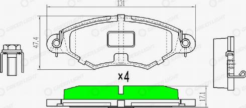 AutomotiveAdriado GLBP0105 - Комплект спирачно феродо, дискови спирачки vvparts.bg