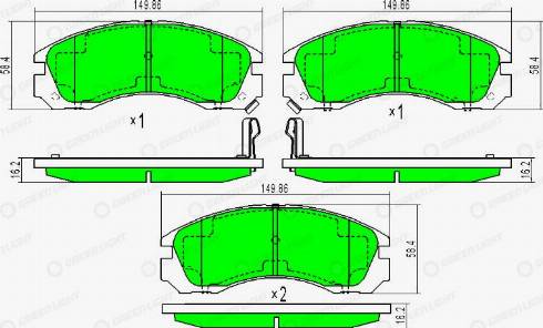 AutomotiveAdriado GLBP0111 - Комплект спирачно феродо, дискови спирачки vvparts.bg