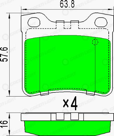 AutomotiveAdriado GLBP0117 - Комплект спирачно феродо, дискови спирачки vvparts.bg