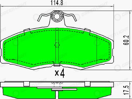 AutomotiveAdriado GLBP0137 - Комплект спирачно феродо, дискови спирачки vvparts.bg