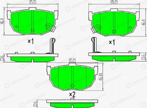 AutomotiveAdriado GLBP0123 - Комплект спирачно феродо, дискови спирачки vvparts.bg