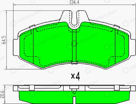 AutomotiveAdriado GLBP0122 - Комплект спирачно феродо, дискови спирачки vvparts.bg