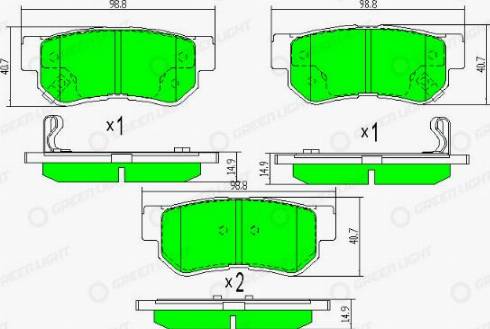 AutomotiveAdriado GLBP0127 - Комплект спирачно феродо, дискови спирачки vvparts.bg