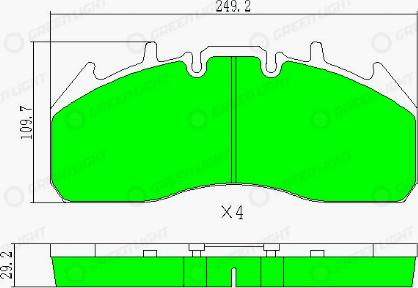 AutomotiveAdriado GLBP012HD - Комплект спирачно феродо, дискови спирачки vvparts.bg