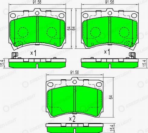 AutomotiveAdriado GLBP0176 - Комплект спирачно феродо, дискови спирачки vvparts.bg