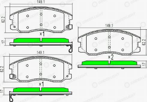 AutomotiveAdriado GLBP0170 - Комплект спирачно феродо, дискови спирачки vvparts.bg