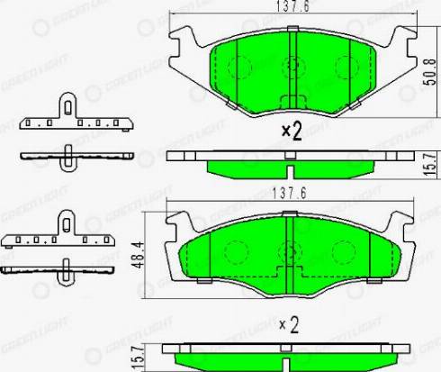 AutomotiveAdriado GLBP0172 - Комплект спирачно феродо, дискови спирачки vvparts.bg