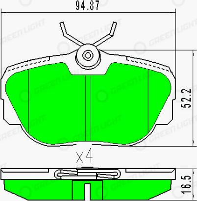 AutomotiveAdriado GLBP0439 - Комплект спирачно феродо, дискови спирачки vvparts.bg