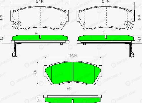 AutomotiveAdriado GLBP0391 - Комплект спирачно феродо, дискови спирачки vvparts.bg