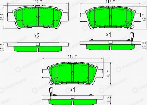 AutomotiveAdriado GLBP0340 - Комплект спирачно феродо, дискови спирачки vvparts.bg