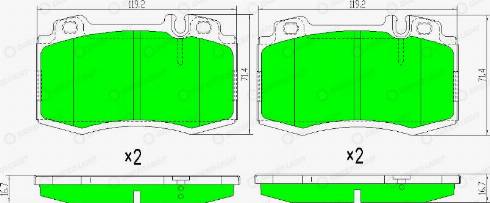 AutomotiveAdriado GLBP0342 - Комплект спирачно феродо, дискови спирачки vvparts.bg