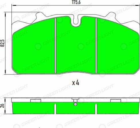 AutomotiveAdriado GLBP034HD - Комплект спирачно феродо, дискови спирачки vvparts.bg