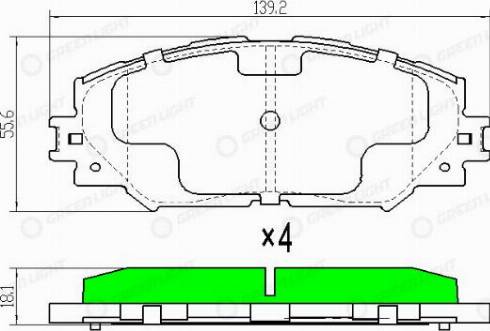 AutomotiveAdriado GLBP0356 - Комплект спирачно феродо, дискови спирачки vvparts.bg