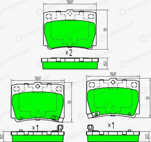 AutomotiveAdriado GLBP0361 - Комплект спирачно феродо, дискови спирачки vvparts.bg