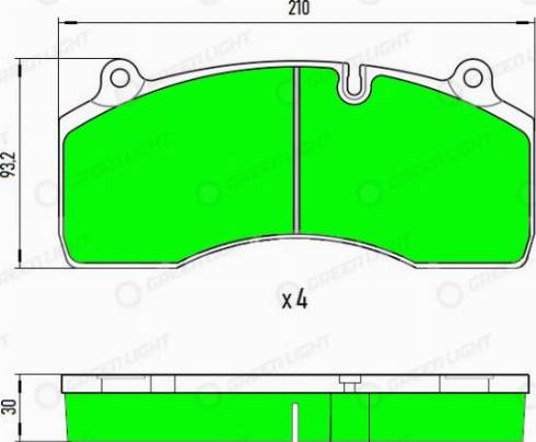 AutomotiveAdriado GLBP036HD - Комплект спирачно феродо, дискови спирачки vvparts.bg