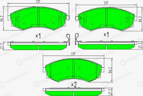 AutomotiveAdriado GLBP0305 - Комплект спирачно феродо, дискови спирачки vvparts.bg