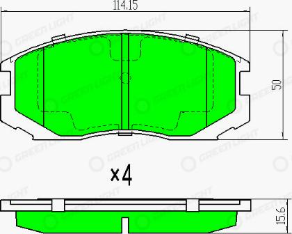 AutomotiveAdriado GLBP0308 - Комплект спирачно феродо, дискови спирачки vvparts.bg