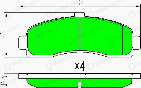 AutomotiveAdriado GLBP0302 - Комплект спирачно феродо, дискови спирачки vvparts.bg