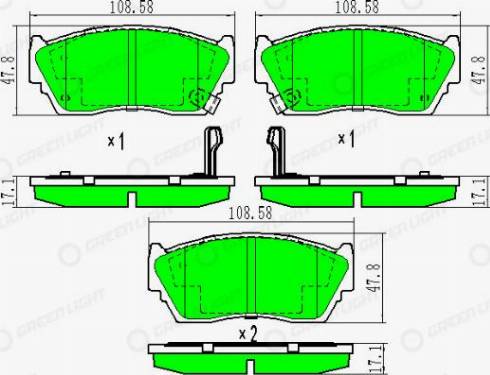 AutomotiveAdriado GLBP0307 - Комплект спирачно феродо, дискови спирачки vvparts.bg