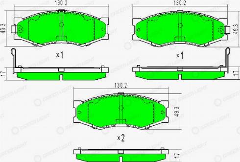 AutomotiveAdriado GLBP0389 - Комплект спирачно феродо, дискови спирачки vvparts.bg