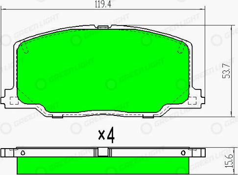 AutomotiveAdriado GLBP0386 - Комплект спирачно феродо, дискови спирачки vvparts.bg