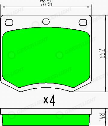 Triscan 1100-006300 - Комплект спирачно феродо, дискови спирачки vvparts.bg