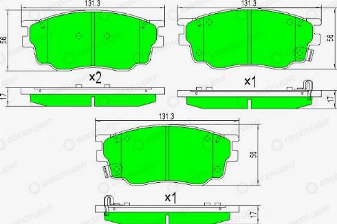 AutomotiveAdriado GLBP0335 - Комплект спирачно феродо, дискови спирачки vvparts.bg