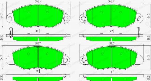 AutomotiveAdriado GLBP0329 - Комплект спирачно феродо, дискови спирачки vvparts.bg