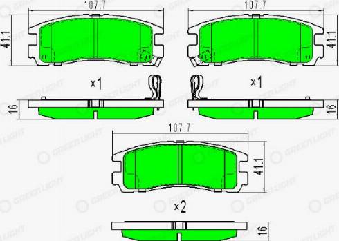 AutomotiveAdriado GLBP0326 - Комплект спирачно феродо, дискови спирачки vvparts.bg