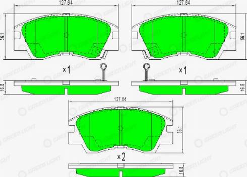 AutomotiveAdriado GLBP0322 - Комплект спирачно феродо, дискови спирачки vvparts.bg