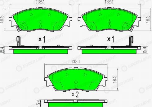 AutomotiveAdriado GLBP0327 - Комплект спирачно феродо, дискови спирачки vvparts.bg