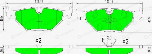 AutomotiveAdriado GLBP0379 - Комплект спирачно феродо, дискови спирачки vvparts.bg