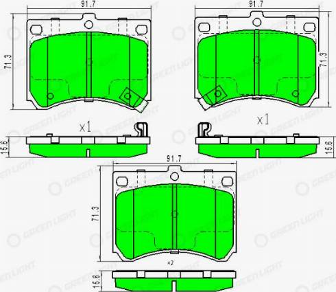 AutomotiveAdriado GLBP0376 - Комплект спирачно феродо, дискови спирачки vvparts.bg