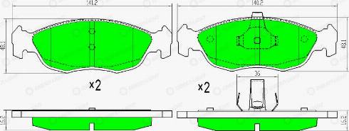 AutomotiveAdriado GLBP0295 - Комплект спирачно феродо, дискови спирачки vvparts.bg