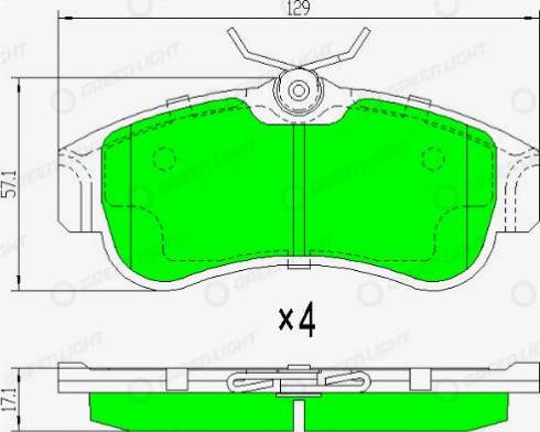 AutomotiveAdriado GLBP0291 - Комплект спирачно феродо, дискови спирачки vvparts.bg