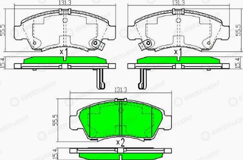 AutomotiveAdriado GLBP0249 - Комплект спирачно феродо, дискови спирачки vvparts.bg