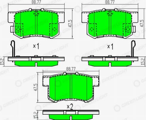 AutomotiveAdriado GLBP0245 - Комплект спирачно феродо, дискови спирачки vvparts.bg