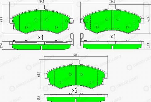 AutomotiveAdriado GLBP0247 - Комплект спирачно феродо, дискови спирачки vvparts.bg